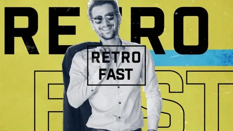 Retro Fast Media Title Catálogo de After Effects