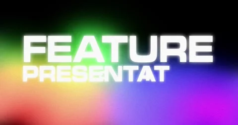 Retro Feature Presentation loop Stock Footage 317220373