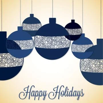 Retro filigree baubles in vector format. Stock Illustration