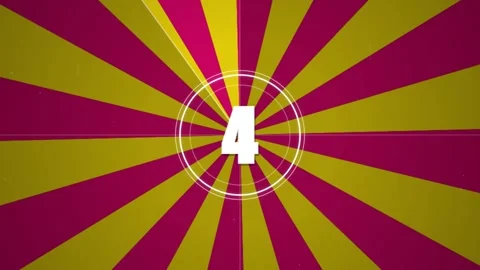Retro film countdown 10 to 1 animation, vintage movie leader countdown Stock Footage 342683655