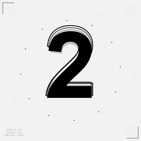 Retro Film Countdown Number 2 with Vintage Reel Border and Dots Stock Footage 346284167