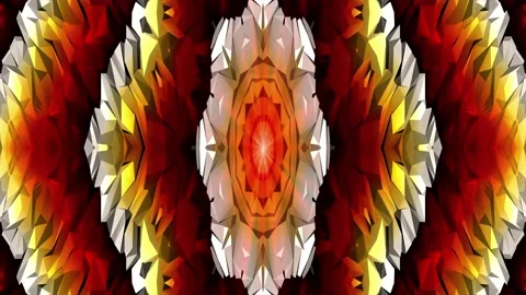 Retro Fire Flower Wide Screen Abstract Background Stock Footage 201133011