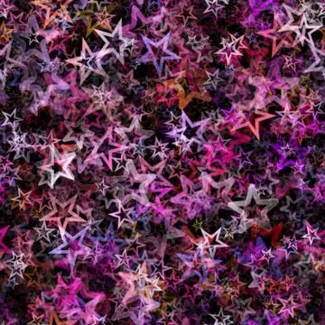 Retro five-pointed stars repeating pattern Stock Illustration