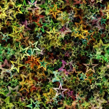 Retro five-pointed stars repeating pattern Stock Illustration