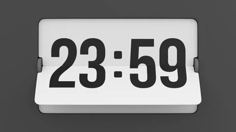 Retro flip timer. 3D illustration Stock Footage 313816563