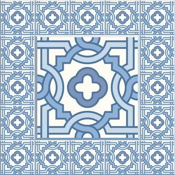Retro Floor Tiles patern Stock Illustration