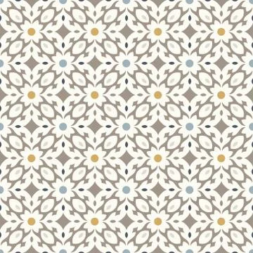 Retro Floor Tiles seamless vector patern, vintage colors Stock Illustration
