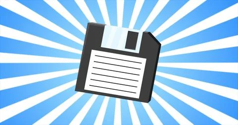 Retro floppy disk computer data save symbol old vintage hipster for geeks f.. Stock Illustration