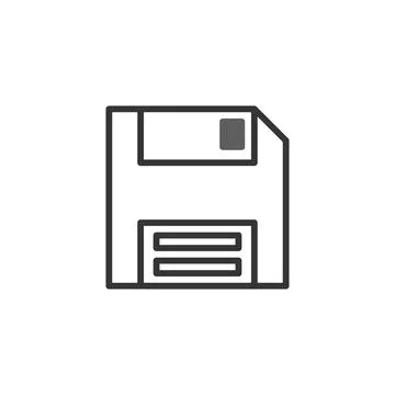 Retro floppy disk vector illustration showcasing obsolete data storage tech.. Stock Illustration