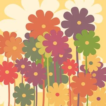 Retro floral Stock-Illustration