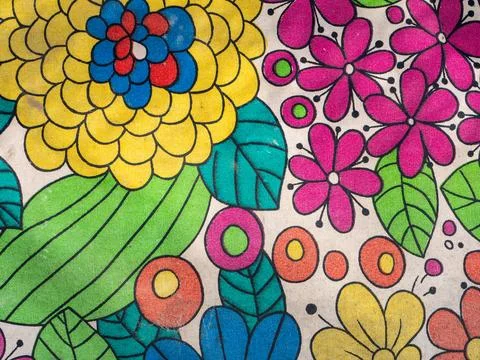 Retro Floral Pattern Wallpaper Texture Background 스톡 일러스트