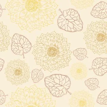 Retro floral seamless background Stock-Illustration