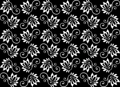 Retro floral seamless pattern イラスト素材
