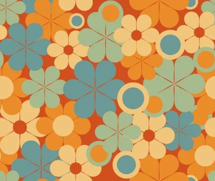 Retro floral seamless pattern Stock Illustration