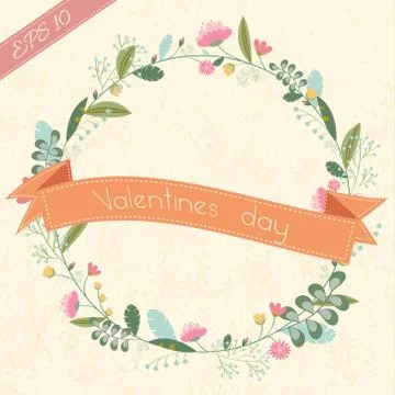 Retro flower background concept. Vector illustration Stock Illustration