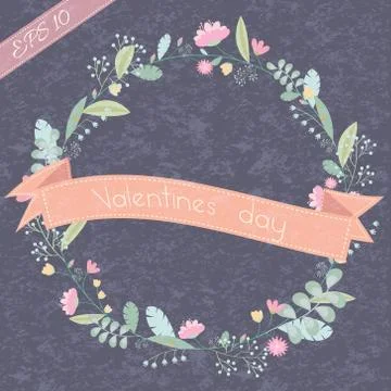 Retro flower background concept. Vector illustration Stock Illustration