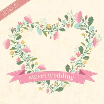 Retro flower background concept. Vector illustration Stock Illustration
