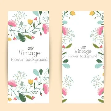 Retro flower background concept. Vector illustration Stock Illustration