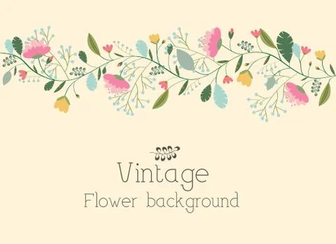 Retro flower background concept. Vector illustration Stock Illustration