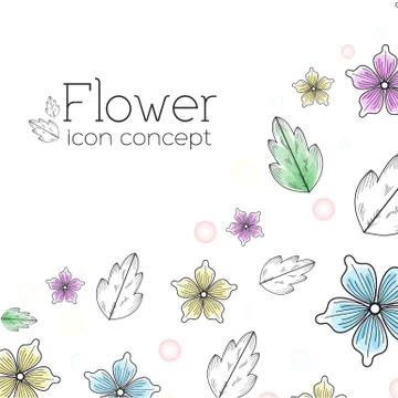 Retro flower background concept. Vector illustration Stock Illustration