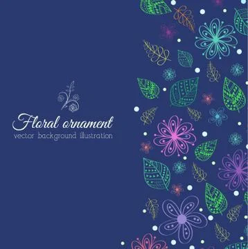 Retro flower background concept. Vector illustration Stock Illustration