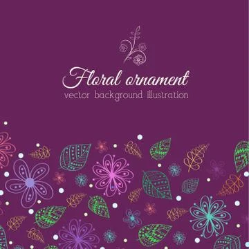 Retro flower background concept. Vector illustration Stock Illustration