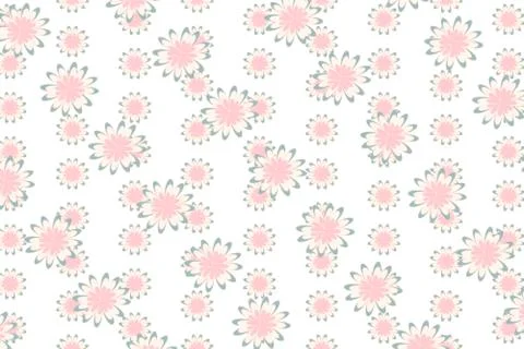 Retro Flower Pattern Background Stock Illustration