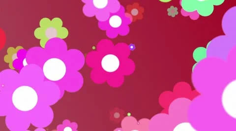 RETRO FLOWERS BG 10 Stock Footage