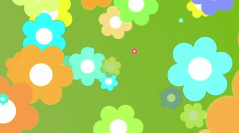 RETRO FLOWERS BG 9 Stock-Footage 8965876