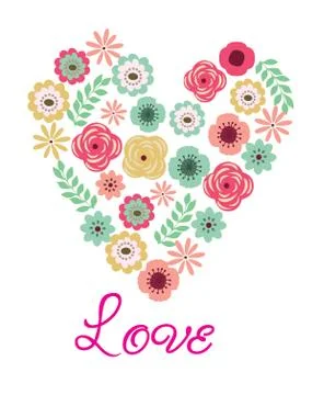 Retro flowers Stock Illustration