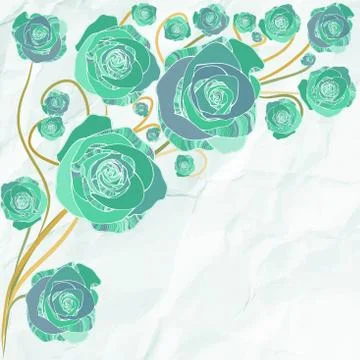 Retro flowers vector illustration Stock Illustration
