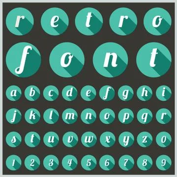 Retro font Stock Illustration