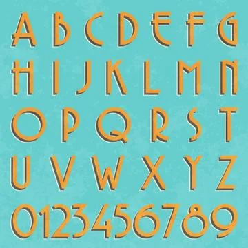 Retro font Stock Illustration
