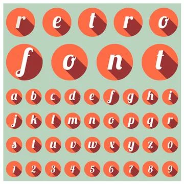 Retro font Stock Illustration