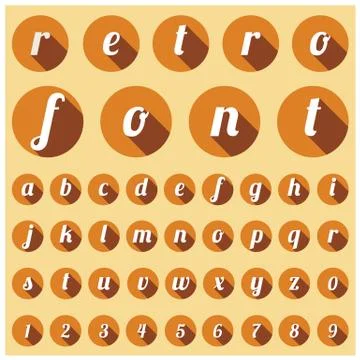 Retro font Stock Illustration