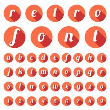 Retro font Stock Illustration