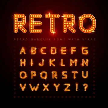 Retro font Stock Illustration