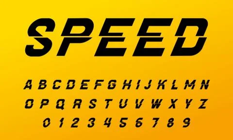 Retro font for posters. Comic alphabet. Vintage Futuristic techno typeface Stock Illustration