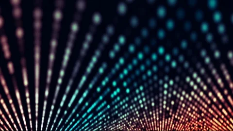 Retro forms dots motion background Stock Footage 91022479