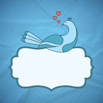 Retro frame with bird Stock-Illustration