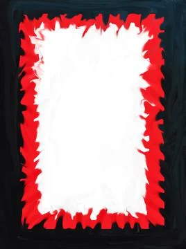 Retro frame in black and red design with space. Stock Illustration