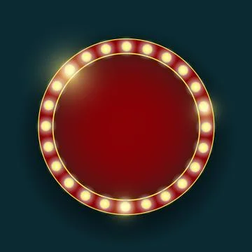 Retro frame comic design banner elements with light bulbs.  illustration Illustrazione stock