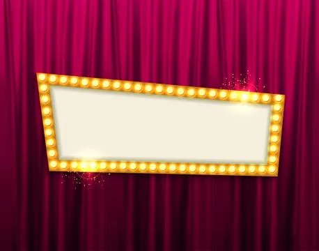 Retro frame comic design banner elements with light bulbs.  illustration Stock Illustration