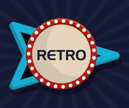 Retro frame icon Stock Illustration
