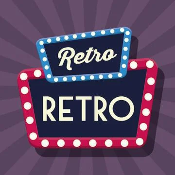 Retro frame icon Stock Illustration