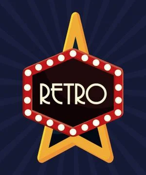 Retro frame icon Stock Illustration