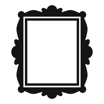 Retro frame icon simple . Old picture Stock-Illustration