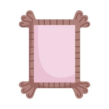 Retro frame photo empty accessory decoration icon Stock Illustration