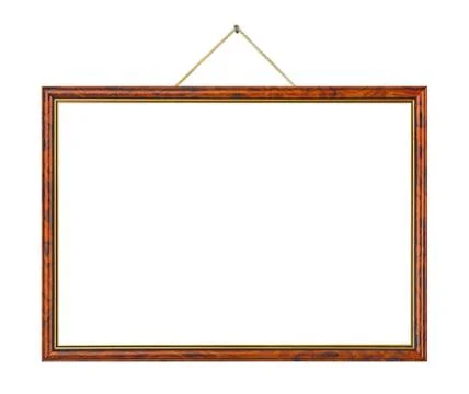 Retro frame on rope Stock Photos