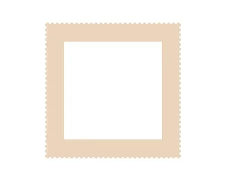 Retro frame with scalloped edge, neutral color. Simple, versatile design. P.. Stock Illustration